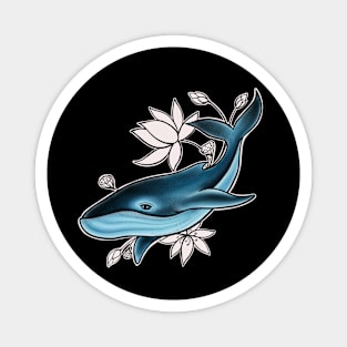 Whale with Lotus flower Magnet